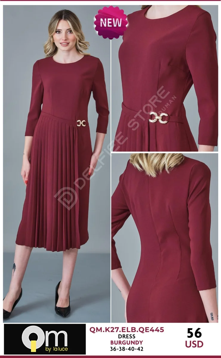 Платье LA LUCE (Burgundy, модель QM.K27.ELB.QE445) оптом