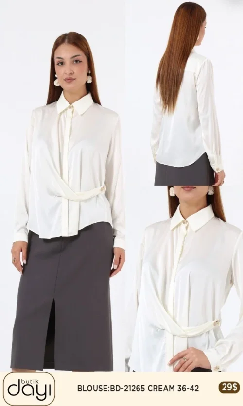 Блузка LA LUCE (Cream, модель BD-21265) оптом