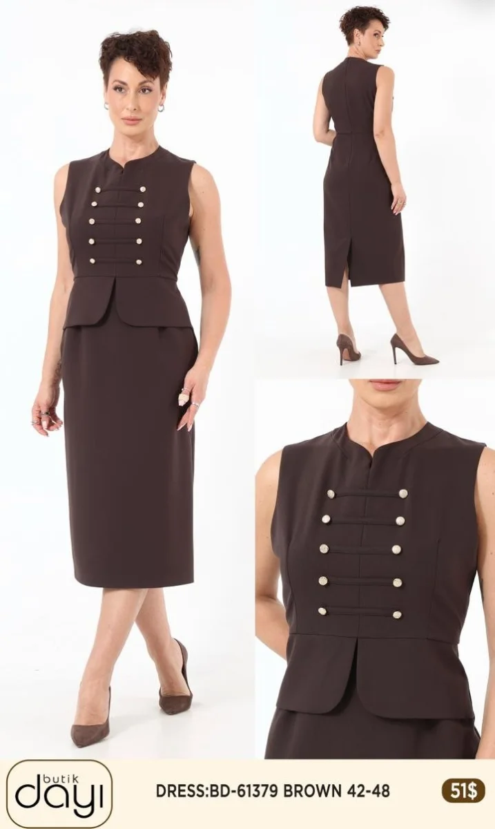 Платье LA LUCE (Brown, модель BD61379) оптом