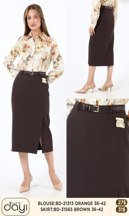 Юбка LA LUCE (Brown, модель BD31565) оптом