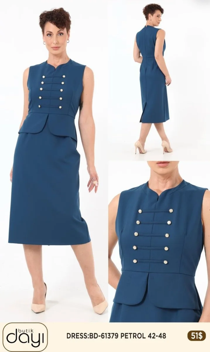 Платье LA LUCE (Turquoise, модель BD61379) оптом