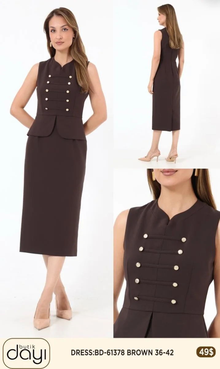 Платье LA LUCE (Brown, модель BD61378) оптом
