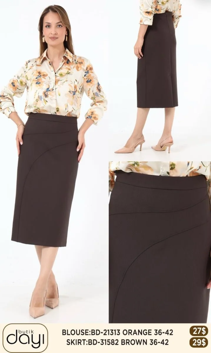Юбка LA LUCE (Brown, модель BD31582) оптом