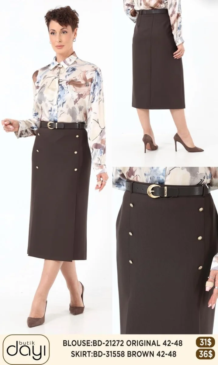 Юбка LA LUCE (Brown, модель BD31558) оптом