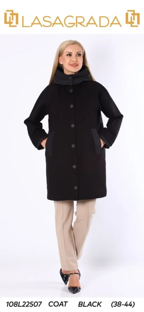 Пальто LASAGRADA (Black, модель L22507) оптом