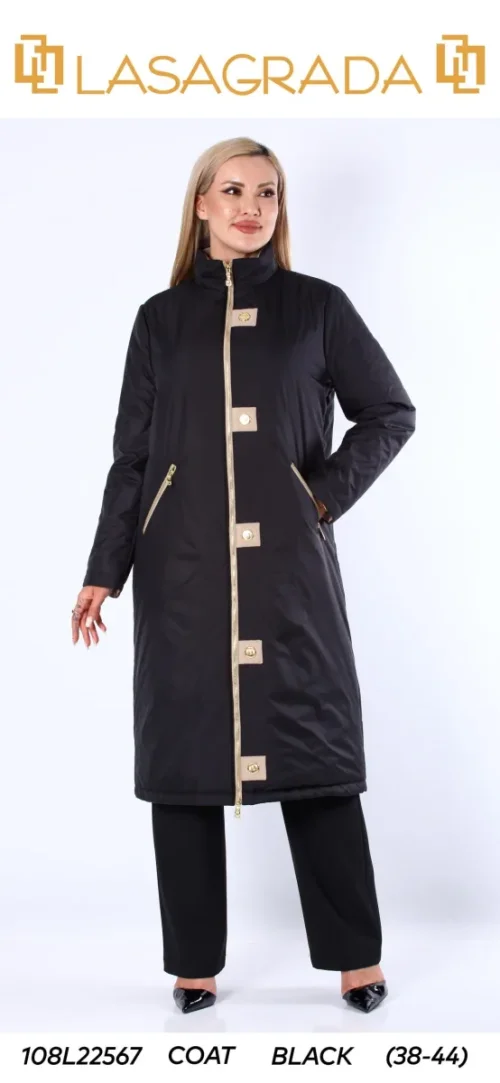 Пальто LASAGRADA (Black, модель L22567) оптом