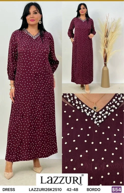 Платье Lazzuri̇ (Burgundy, модель LAZZURI26K2510) оптом