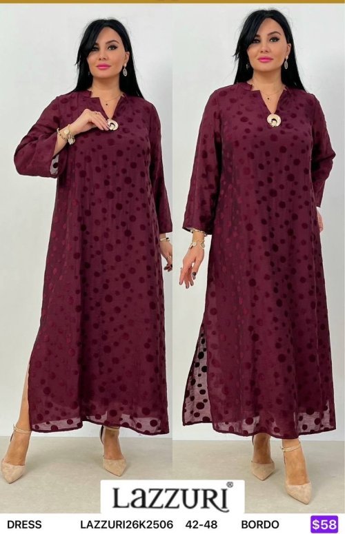 Платье Lazzuri̇ (Burgundy, модель LAZZURI26K2506) оптом