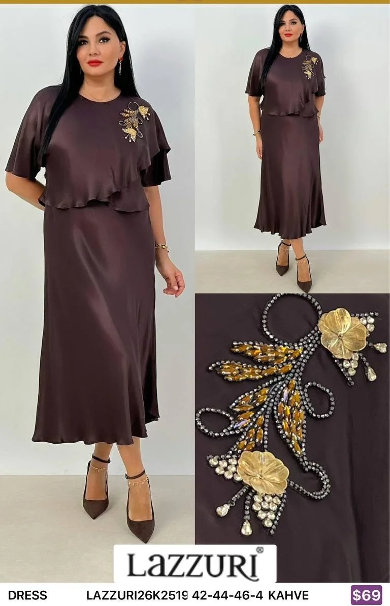 Платье Lazzuri̇ (Brown, модель LAZZURI26K2519) оптом