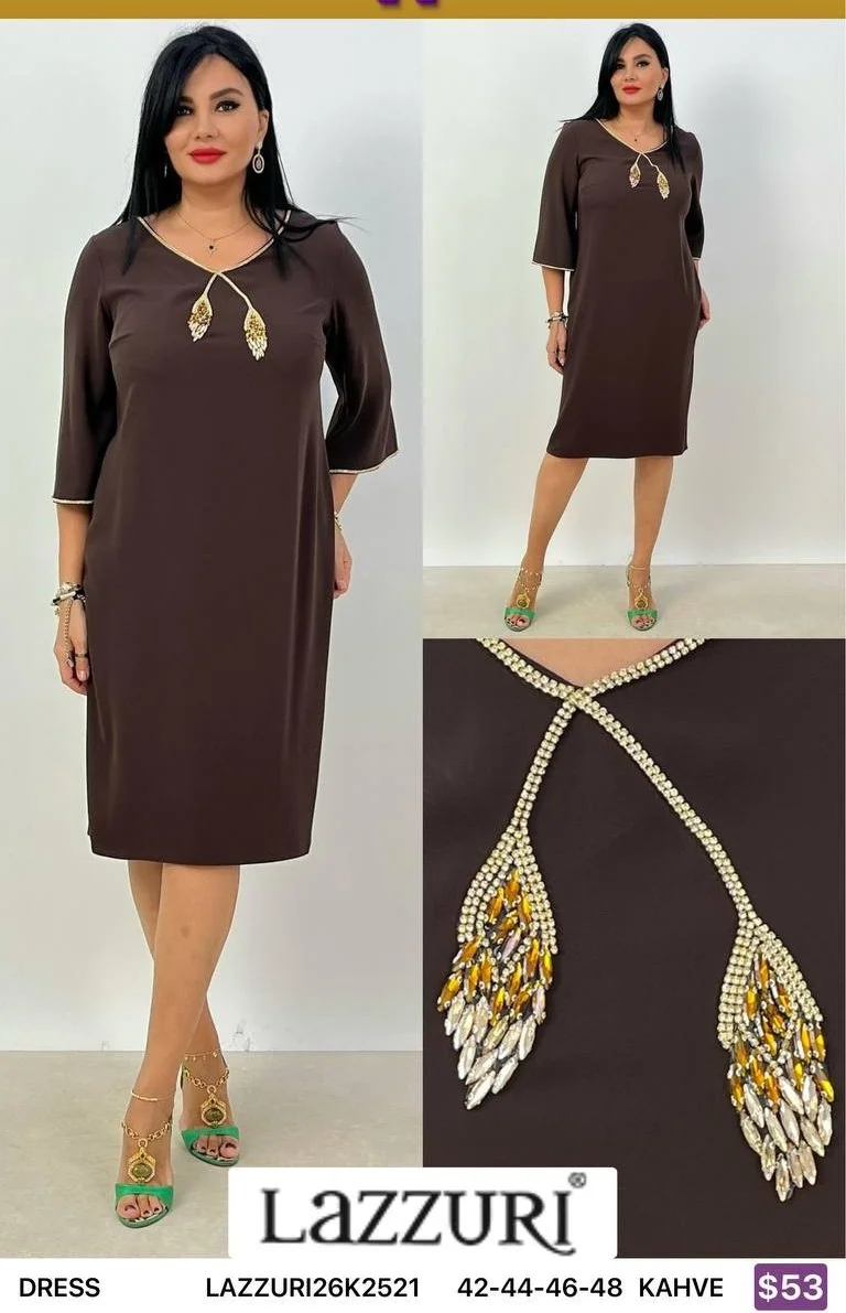 Платье Lazzuri̇ (Brown, модель LAZZURI26K2521) оптом