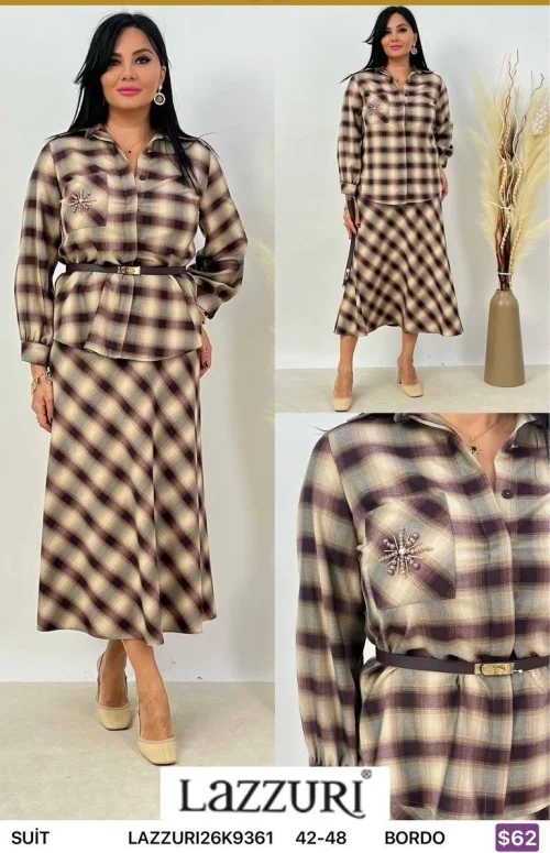 Костюмы и комплекты Lazzuri̇ (Burgundy, модель LAZZURI26K9361) оптом