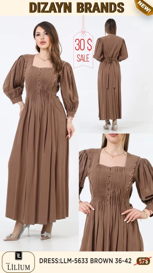 Платье Lilium (Коричневый, модель LLM-5633) оптом