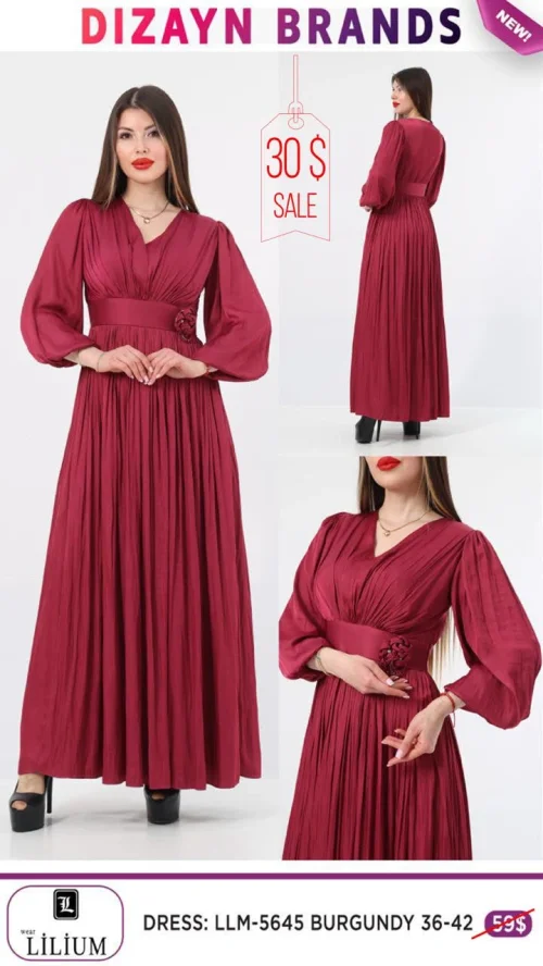 Платье Lilium (Бордовый, модель LLM-5645) оптом
