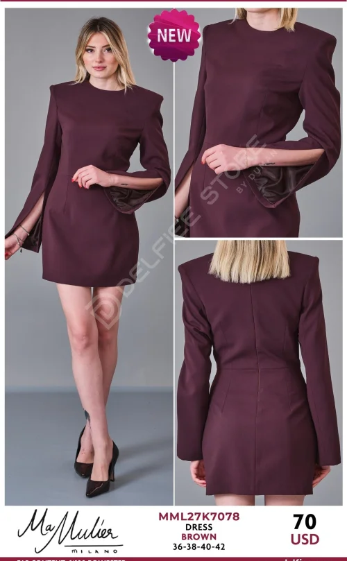 Платье MA MULIER (Brown, модель MML27K7078) оптом