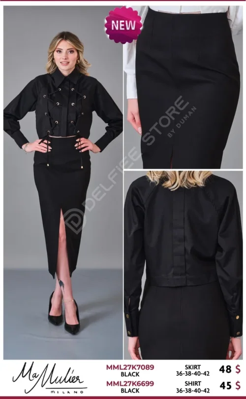 Рубашка MA MULIER (Black, модель MML27K6699) оптом