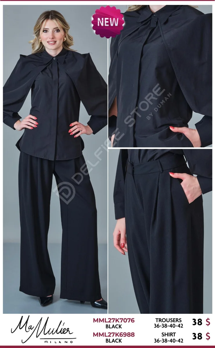 Рубашка MA MULIER (Black, модель MML27K6988) оптом