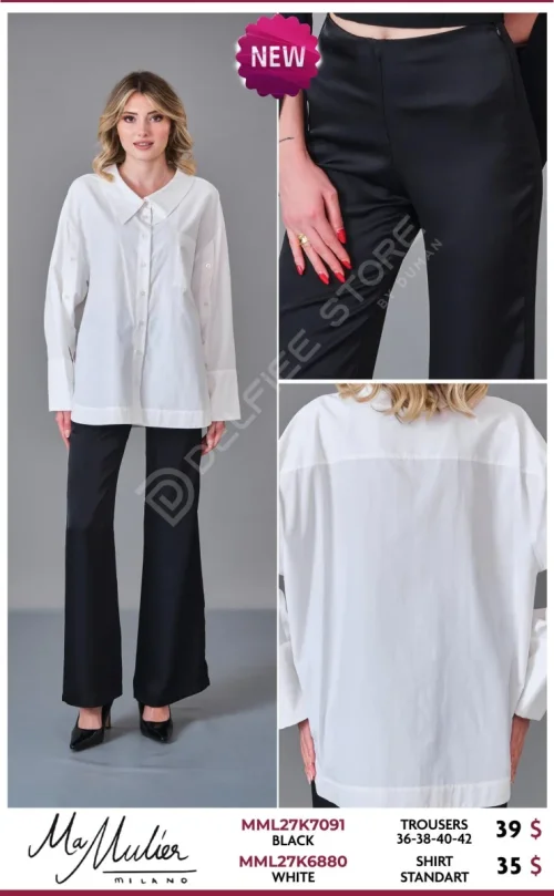 Рубашка MA MULIER (White, модель MML27K6880) оптом