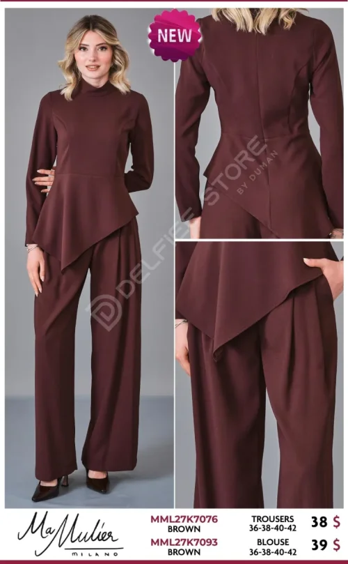 Блузка MA MULIER (Brown, модель MML27K7093) оптом
