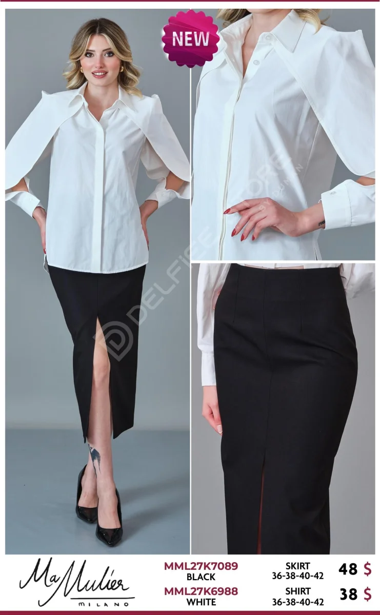 Рубашка MA MULIER (White, модель MML27K6988) оптом