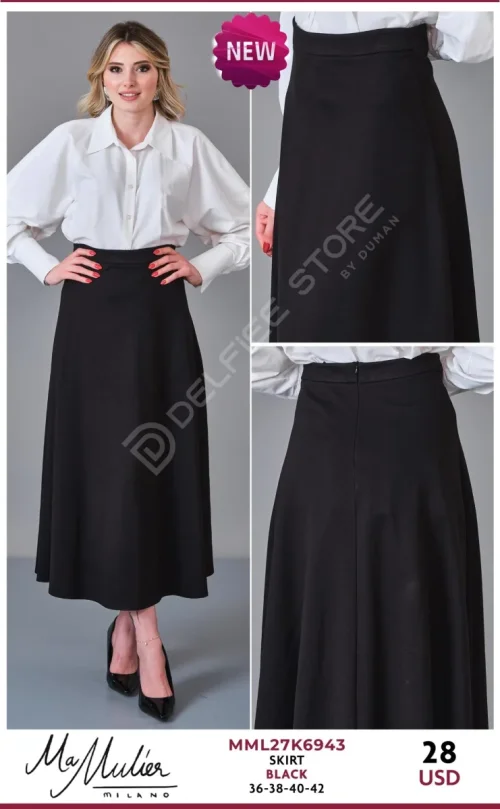 Юбка MA MULIER (Black, модель MML27K6943) оптом