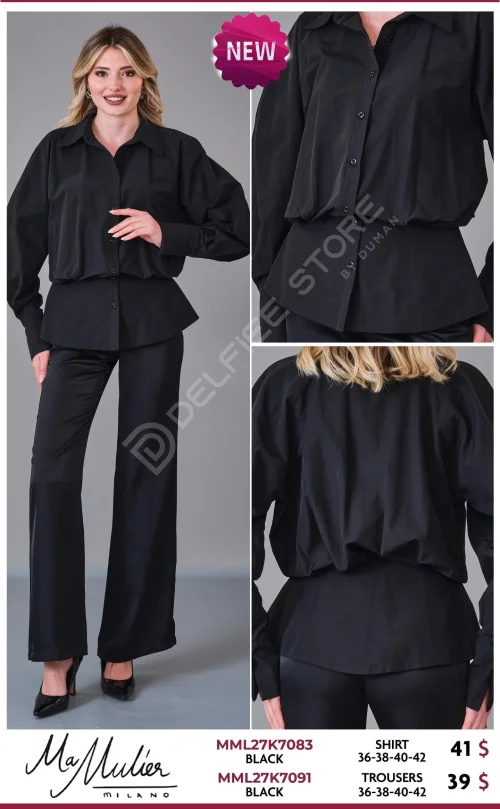 Рубашка MA MULIER (Black, модель MML27K7083) оптом
