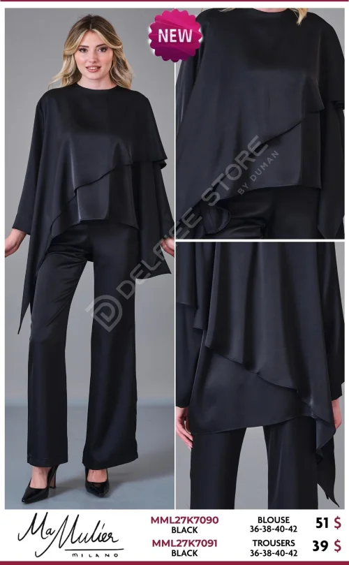 Блузка MA MULIER (Black, модель MML27K7090) оптом