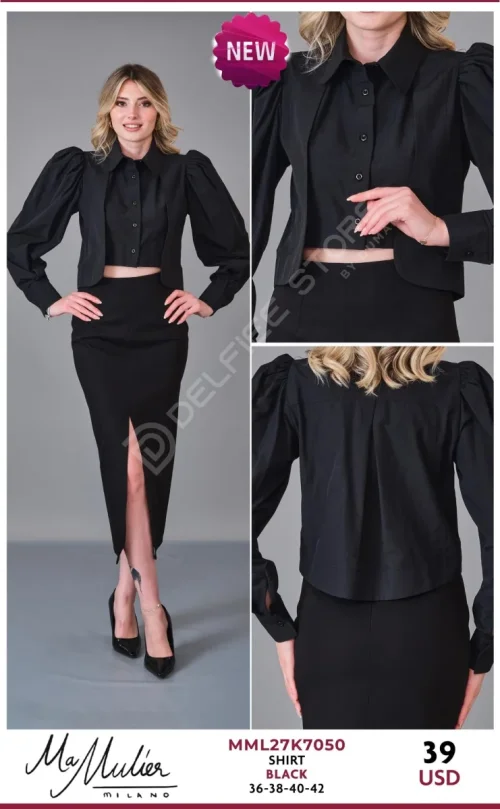 Рубашка MA MULIER (Black, модель MML27K7050) оптом