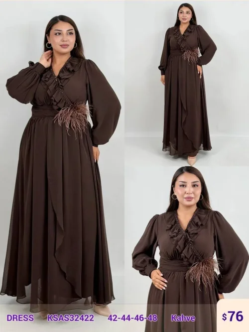 Платье MAQRELL (Brown, модель KSAS32422) оптом