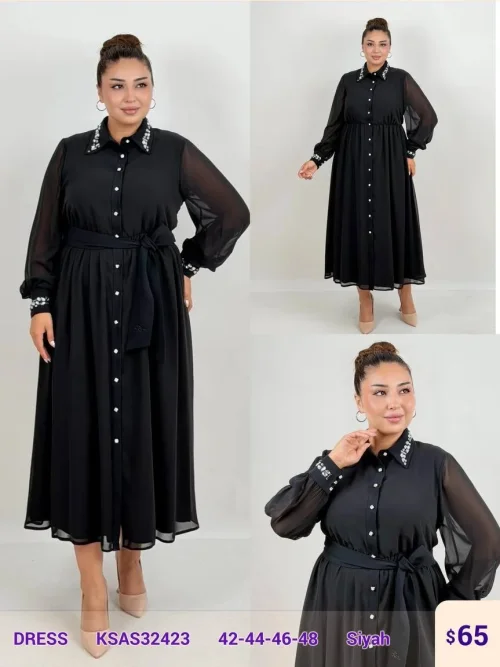 Платье MAQRELL (Black, модель KSAS32423) оптом