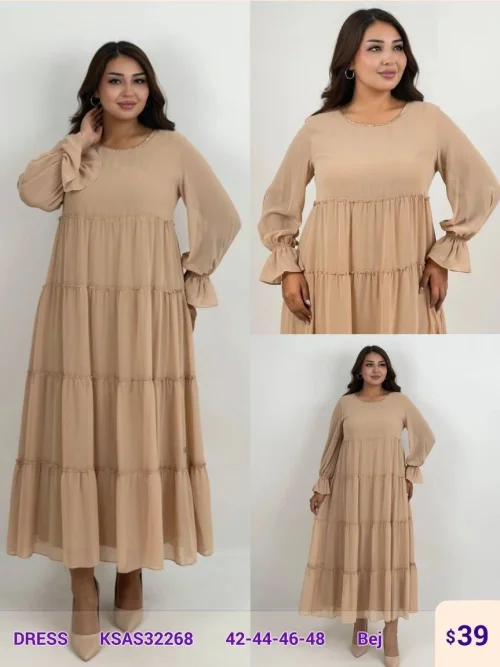 Платье MAQRELL (Beige, модель KSAS32268) оптом