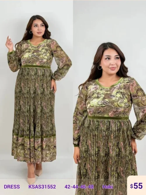 Платье MAQRELL (Olive, модель KSAS31552) оптом