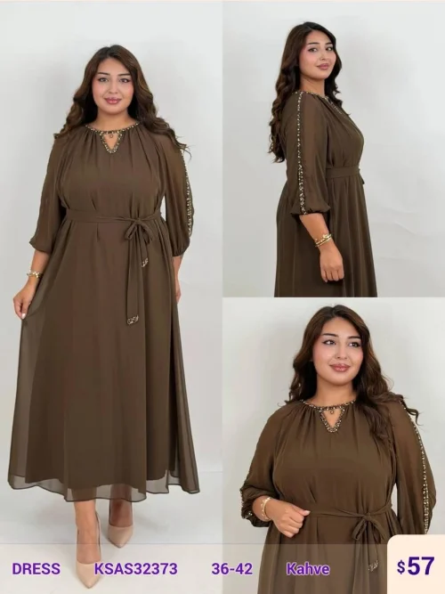 Платье MAQRELL (Brown, модель KSAS32373) оптом