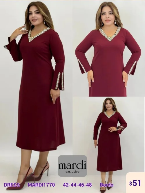 Платье MARDI (Burgundy, модель MARDI1770) оптом