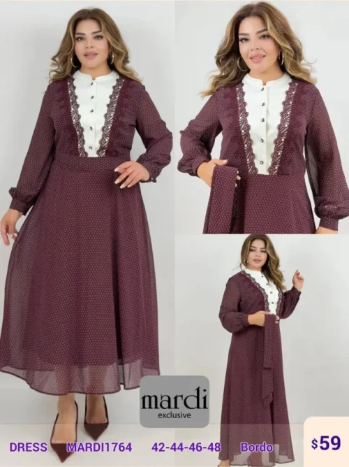 Платье MARDI (Burgundy, модель MARDI1764) оптом