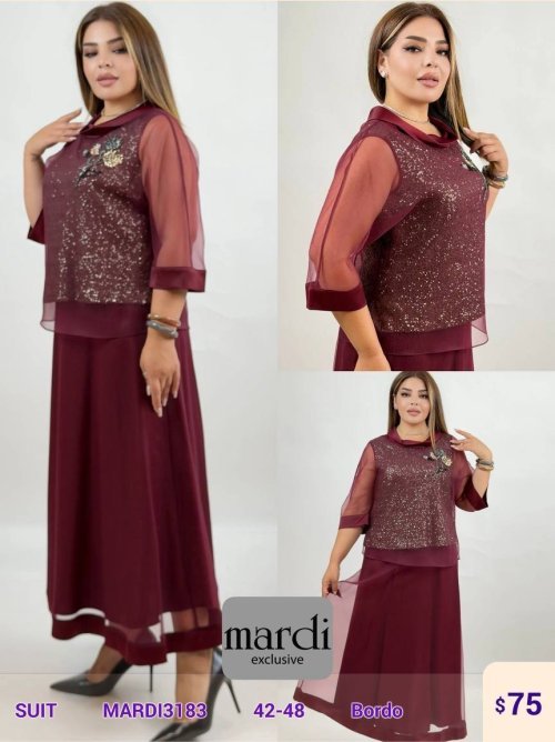 Комплект MARDI (Бордовый, модель MARDI3183) оптом