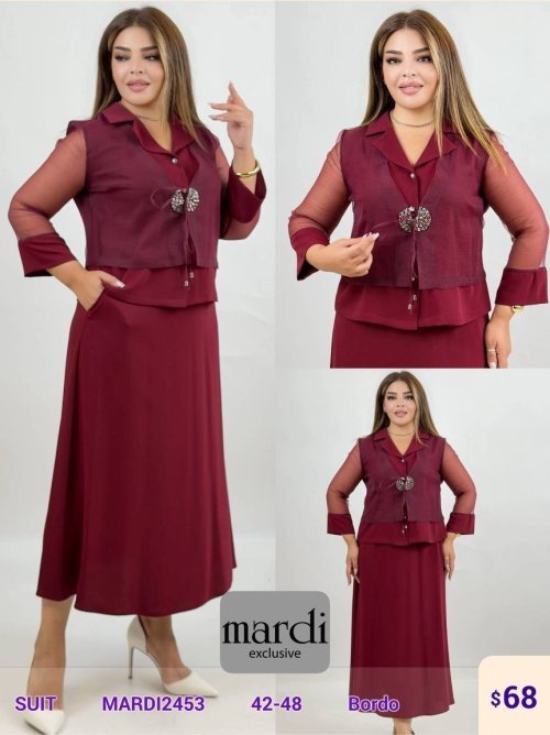 Комплект MARDI (Бордовый, модель MARDI2453) оптом