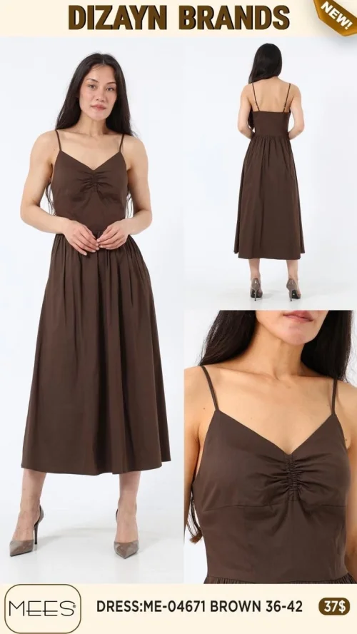 Платье Mees (Коричневый, модель ME-04671) оптом