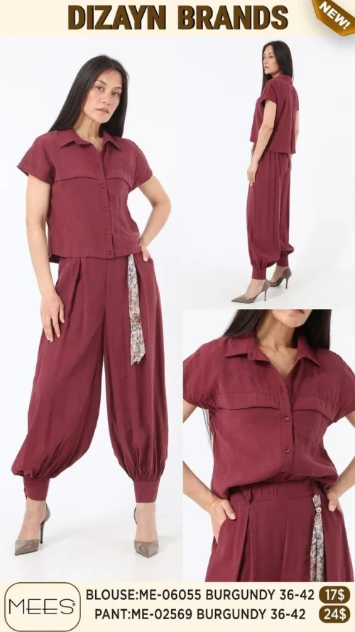 Брюки Mees (Бордовый, модель ME-02569) оптом