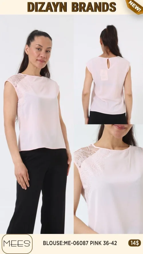 Блузка Mees (Розовый, модель ME-06087) оптом