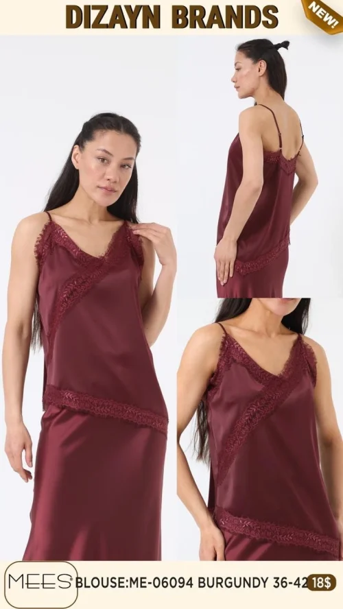 Блузка Mees (Бордовый, модель ME-06094) оптом
