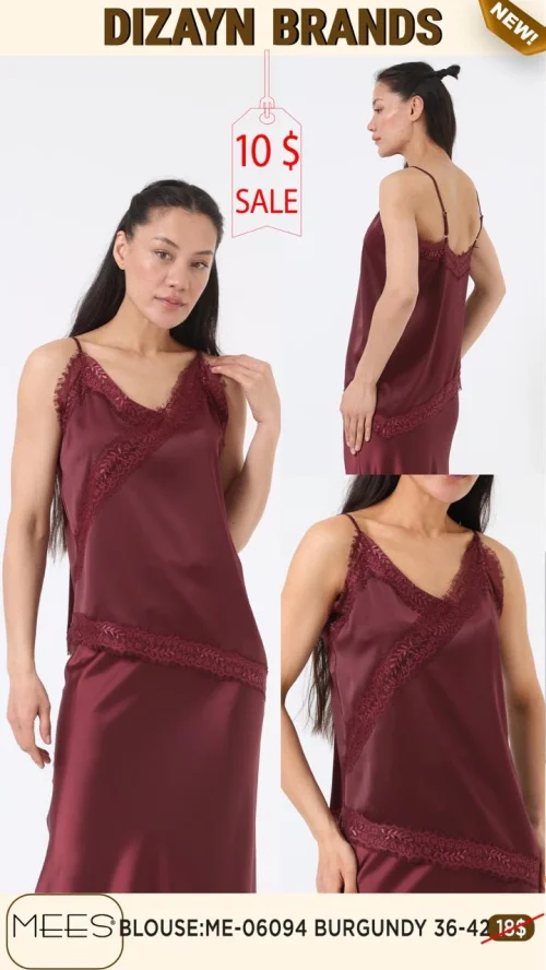 Блузка Mees (Бордовый, модель ME-06094) оптом