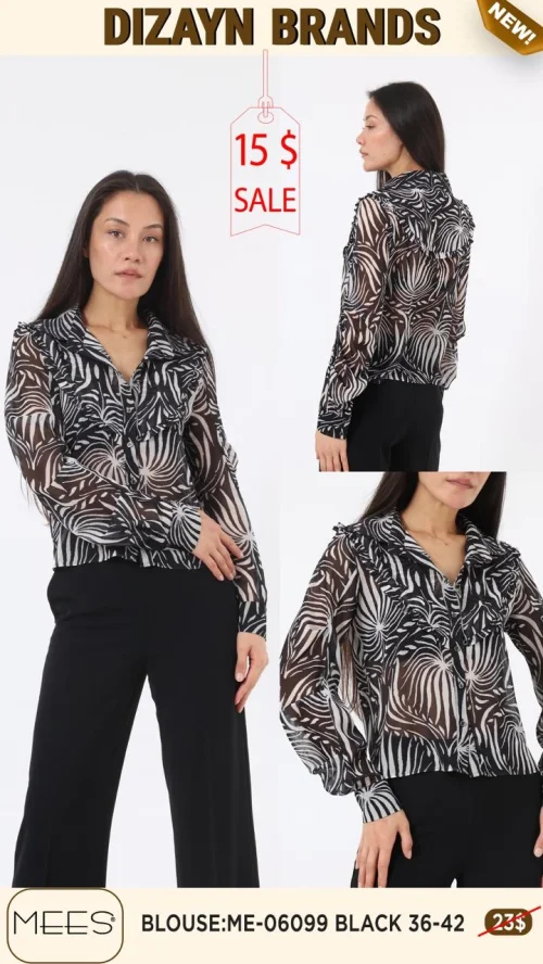 Блузка Mees (Черный, модель ME-06099) оптом