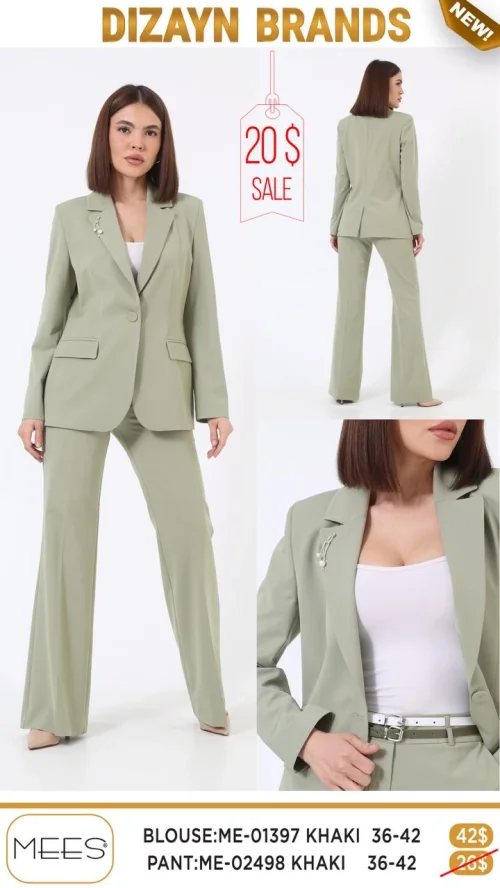 Блузка Mees (Оливковый, модель ME-01397) оптом
