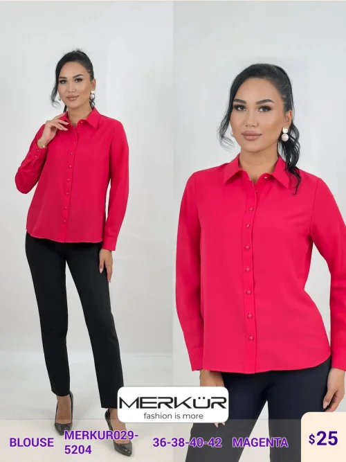 Блузка Merkur (Fuchsia, модель MERKUR029) оптом