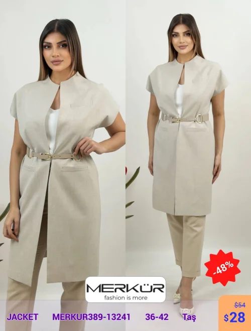 Жакет Merkur (Светло-серый, модель MERKUR389-13241) оптом