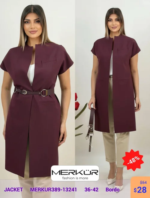 Жакет Merkur (Бордовый, модель MERKUR389-13241) оптом