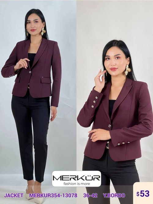 Жакет Merkur (Бордовый, модель MERKUR354-13078) оптом