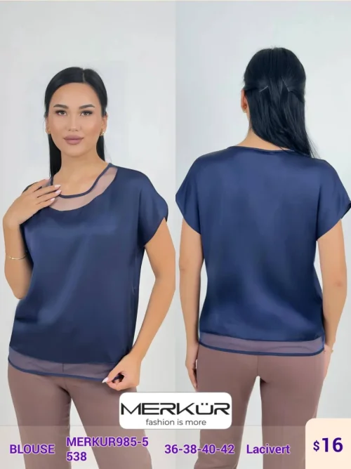 Блузка Merkur (Navy, модель MERKUR985-5) оптом