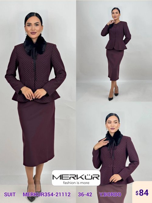 Костюмы и комплекты Merkur (Burgundy, модель MERKUR354-21112) оптом