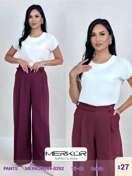 Брюки Merkur (Burgundy, модель MERKUR344-0292) оптом